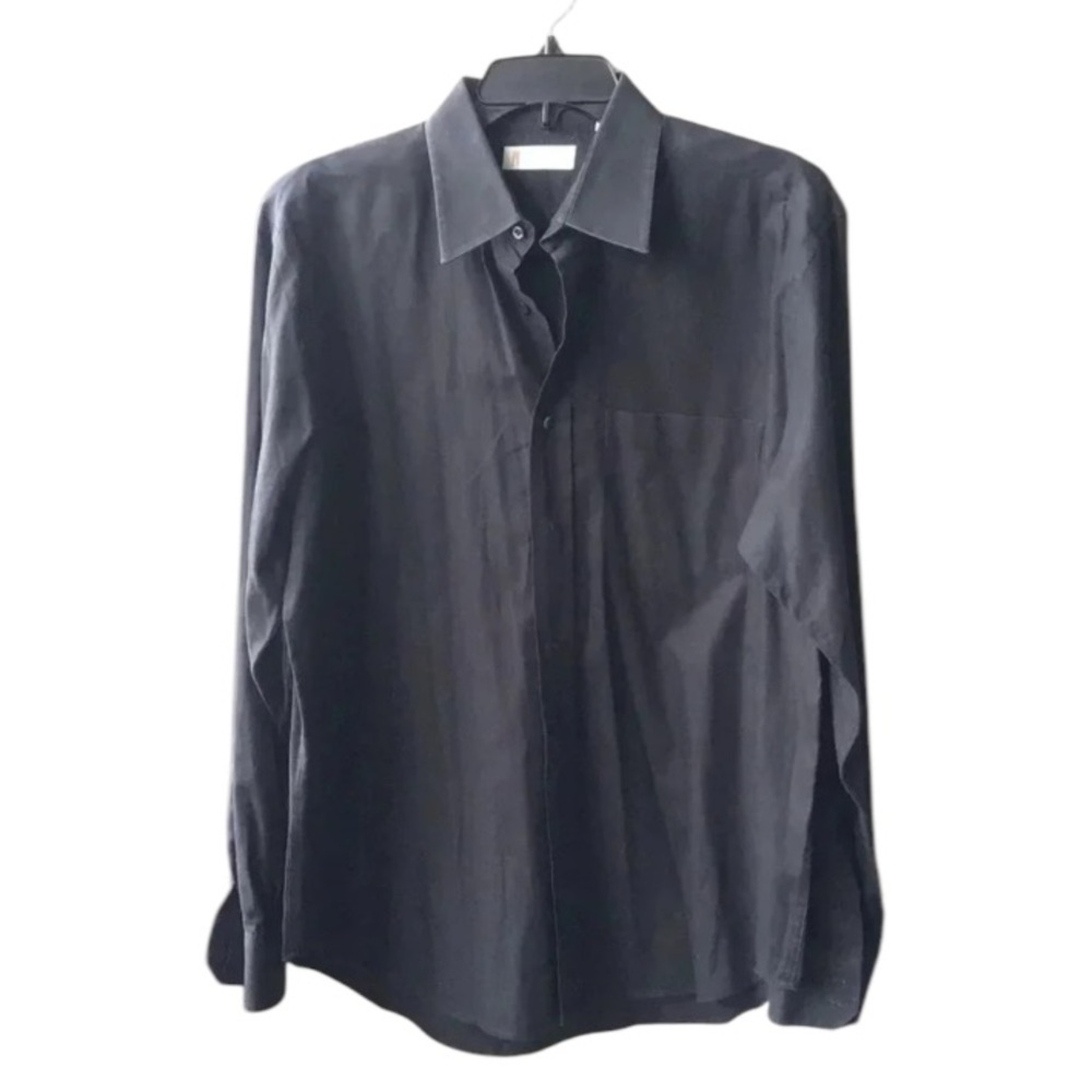 Missoni cotton button shirt charcoal gray long sleeves Size 16.5 42